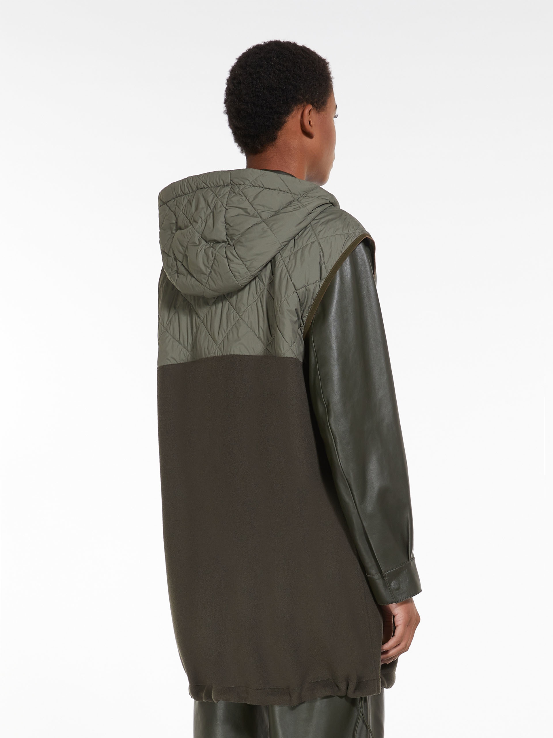 NASTRO Gilet in technical fabric and wool - 4