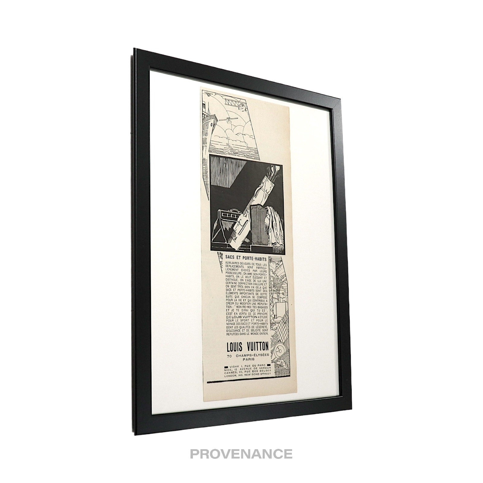 Louis Vuitton Antique Vintage Newsprint Ad - MALLE-AUTO - 2