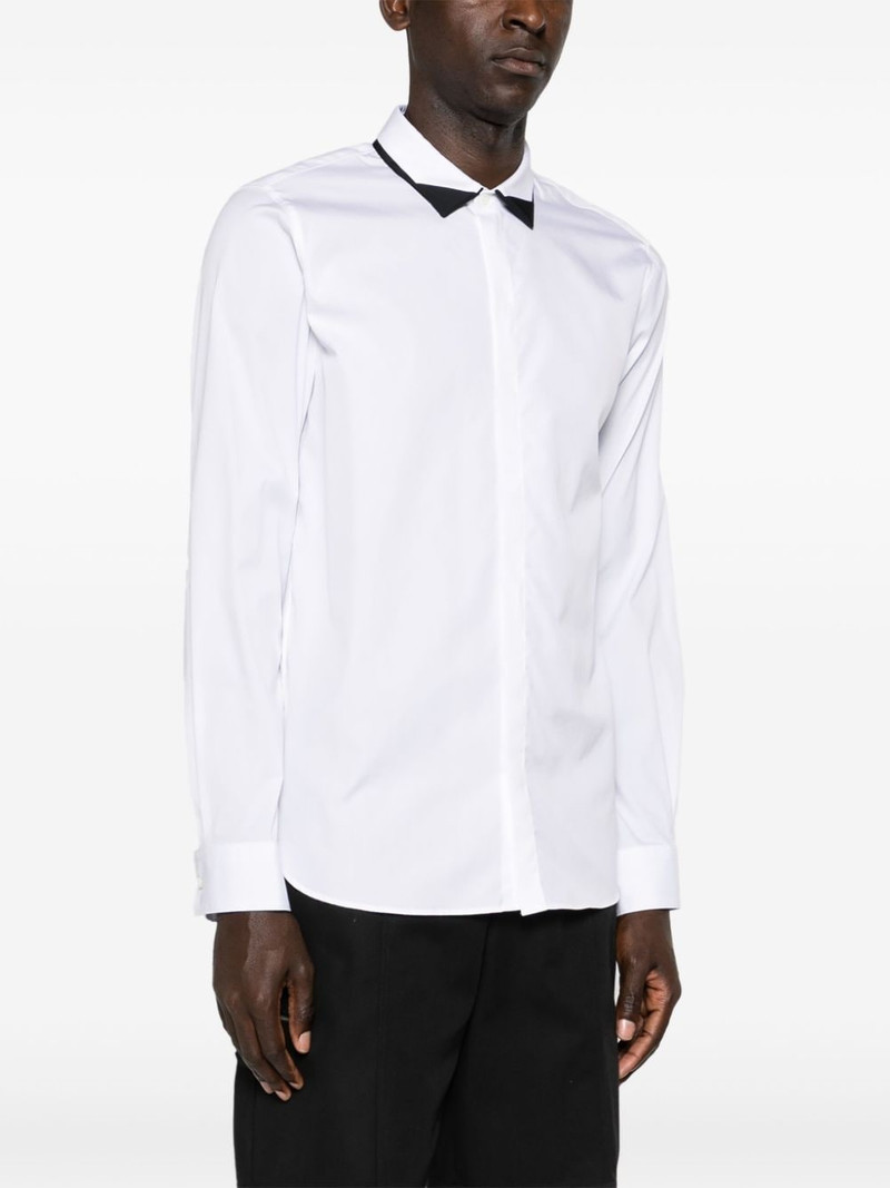 contrasting-collar cotton shirt 3