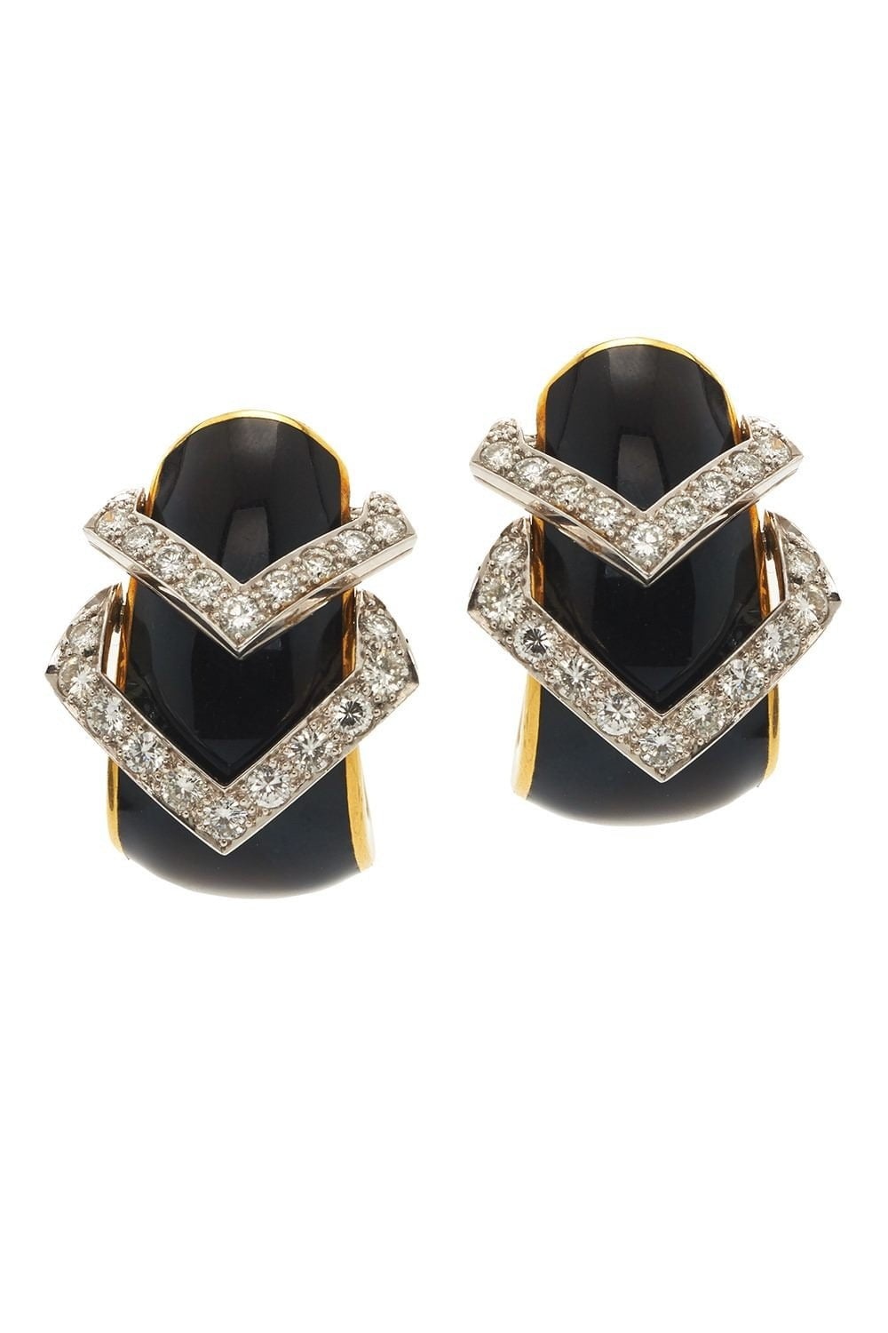 Double V Strap Earrings - 1