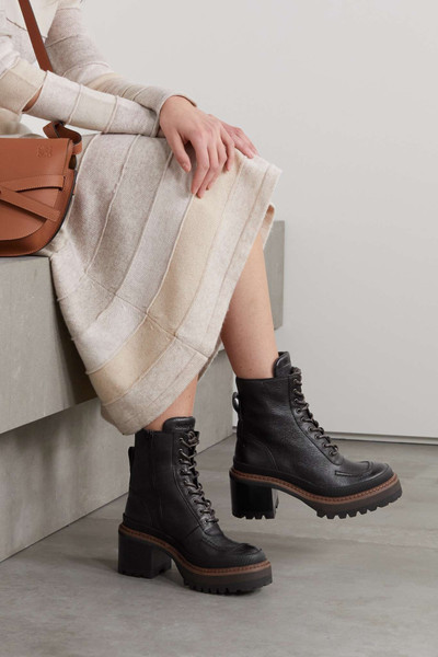 See by Chloé Mahalia textured-leather ankle boots outlook