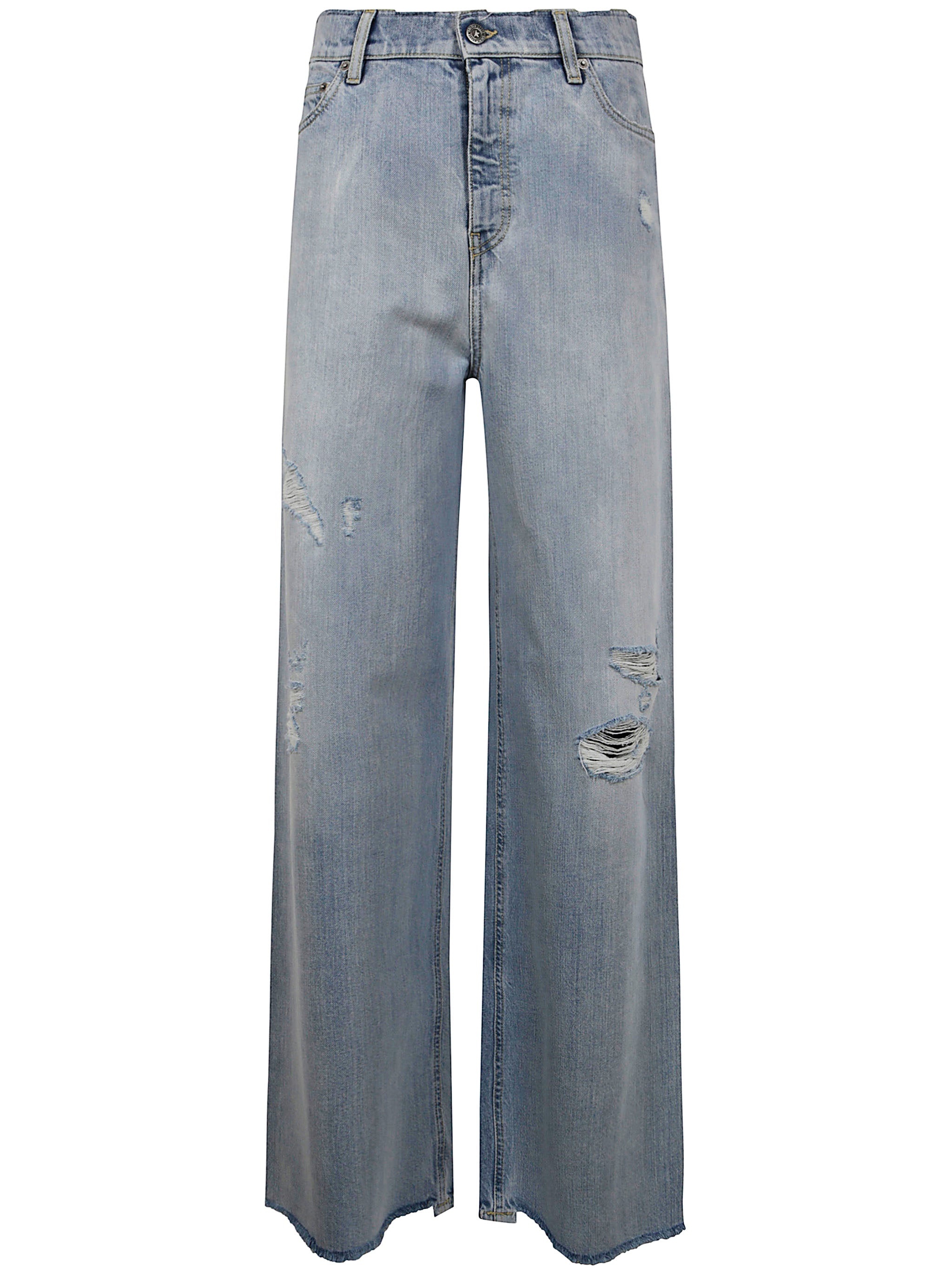 Golden Goose Women Journey W`S Melody Boyfriend Pant Destoyed Bleached Denim - 2