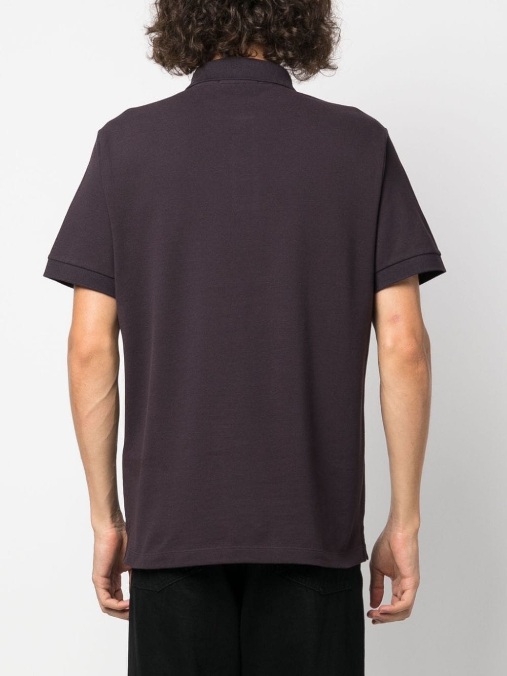 Compass-motif short-sleeved polo shirt - 4
