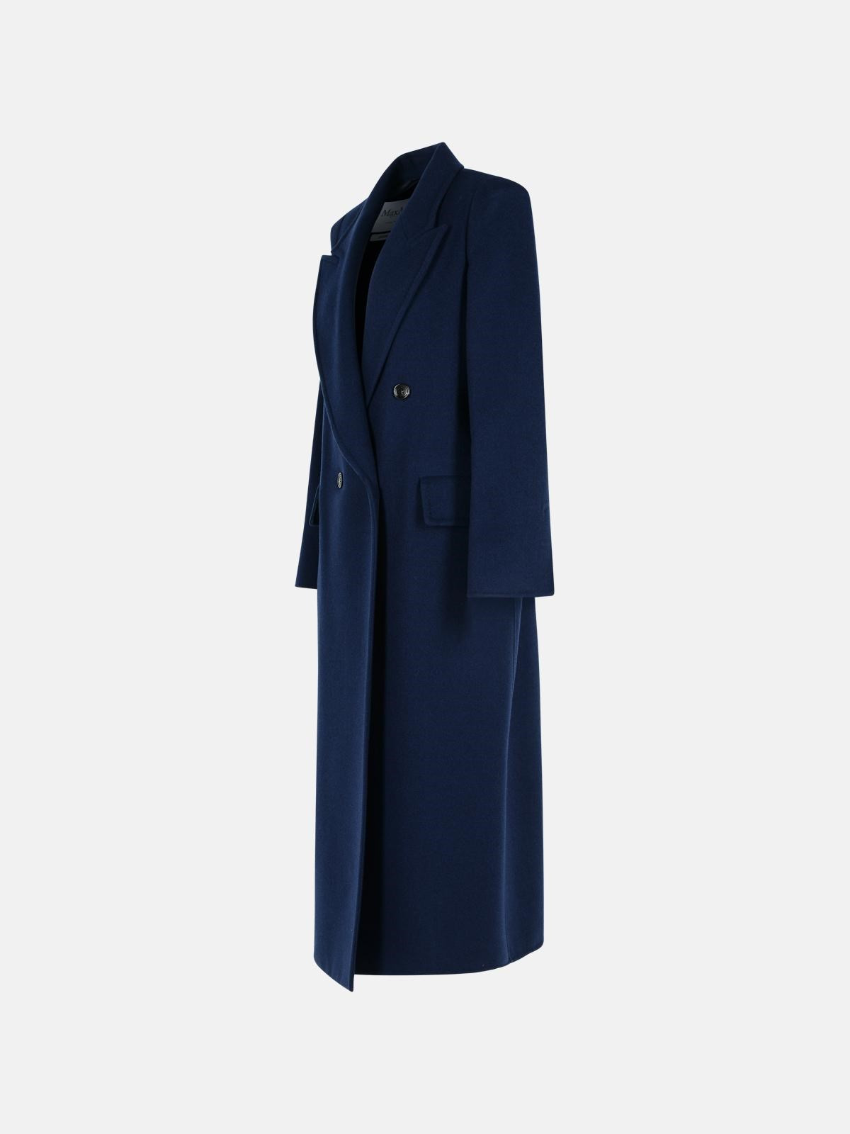'ALBANIA' BLUE VIRGIN WOOL BLEND COAT - 2