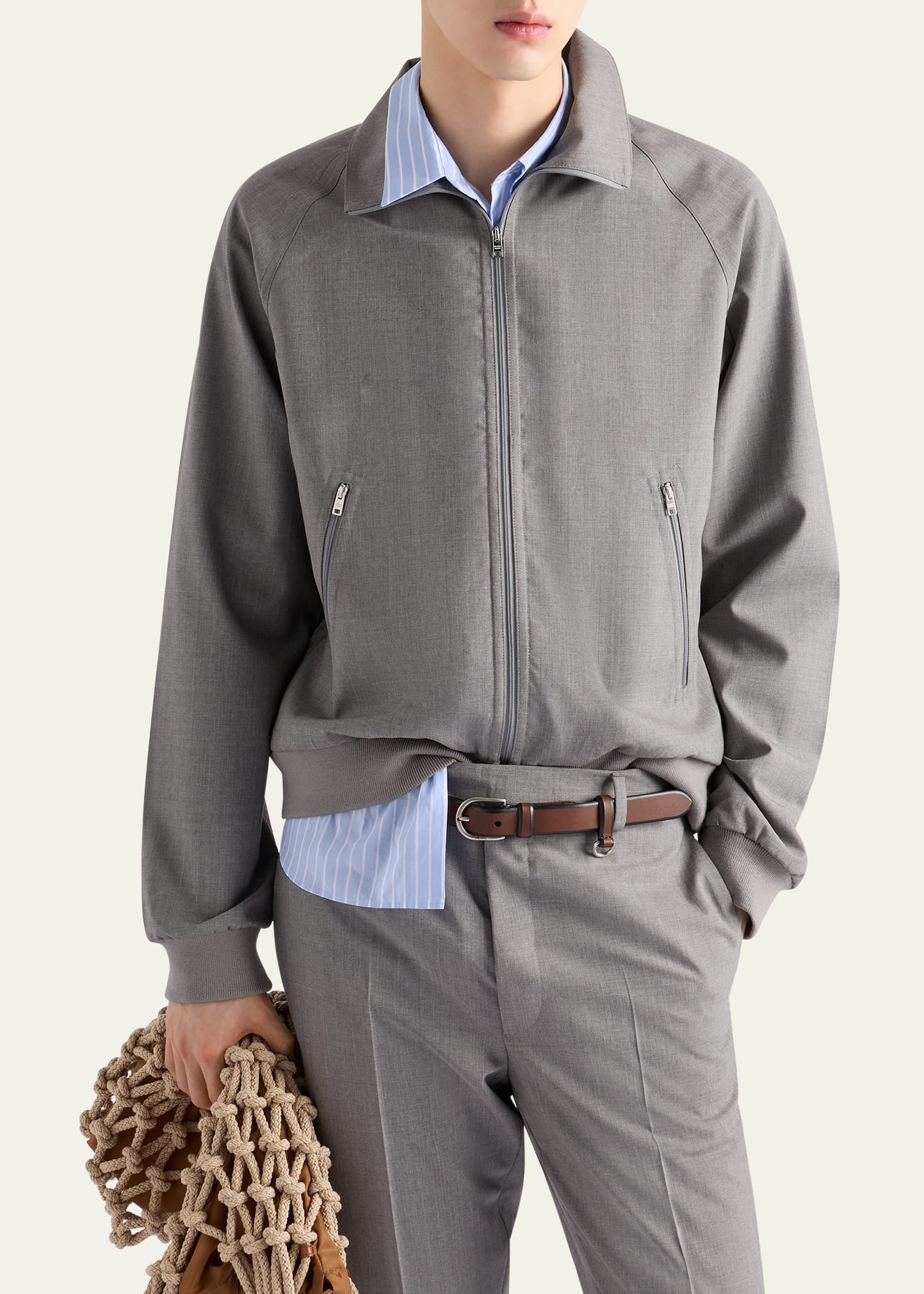 Men's Wool Zip-Front Jacket - 4