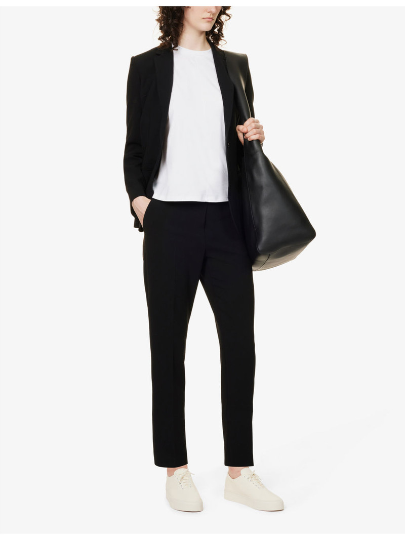 Theory Treeca relaxed-fit straight-leg high-rise woven trousers outlook