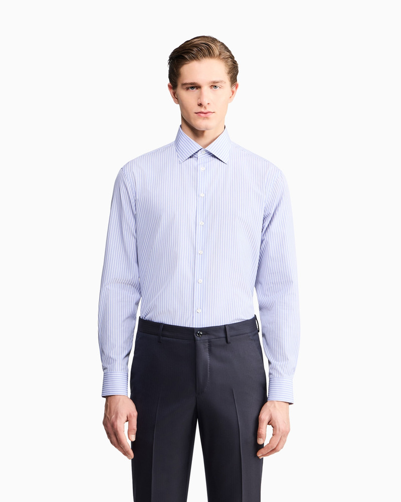 GIORGIO ARMANI REGULAR-FIT SHIRT IN LUXURY STRIPED COTTON outlook