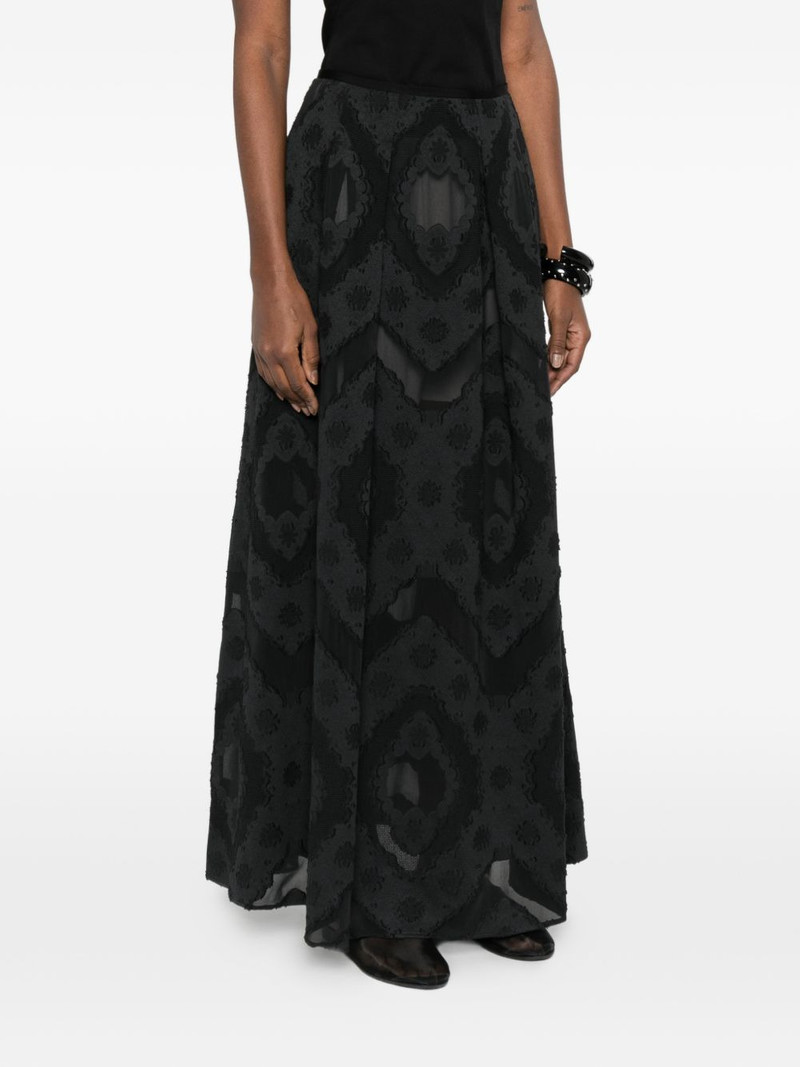 jacquard long A-line skirt 3