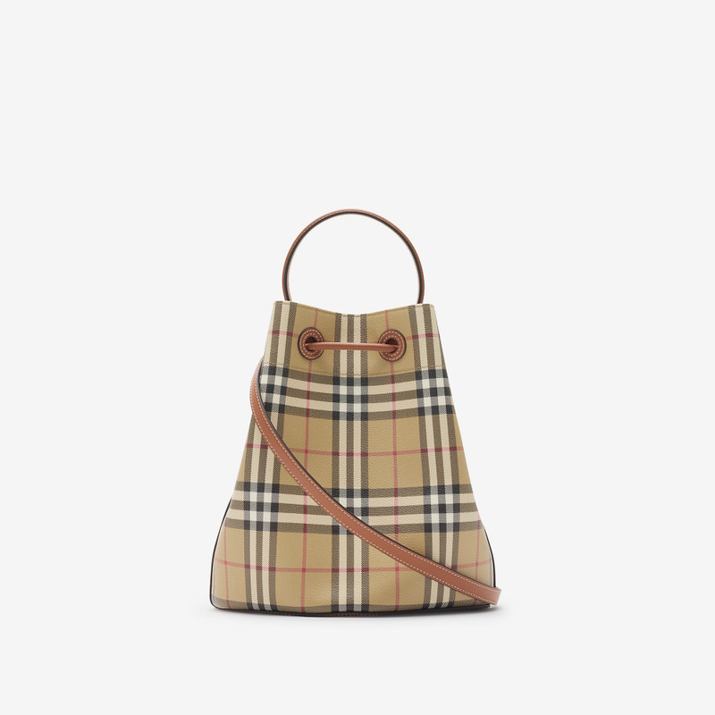 Small Check Bucket Bag 5