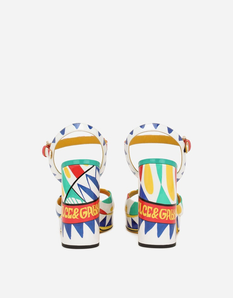 Dolce & Gabbana Polished calfskin platform sandals outlook