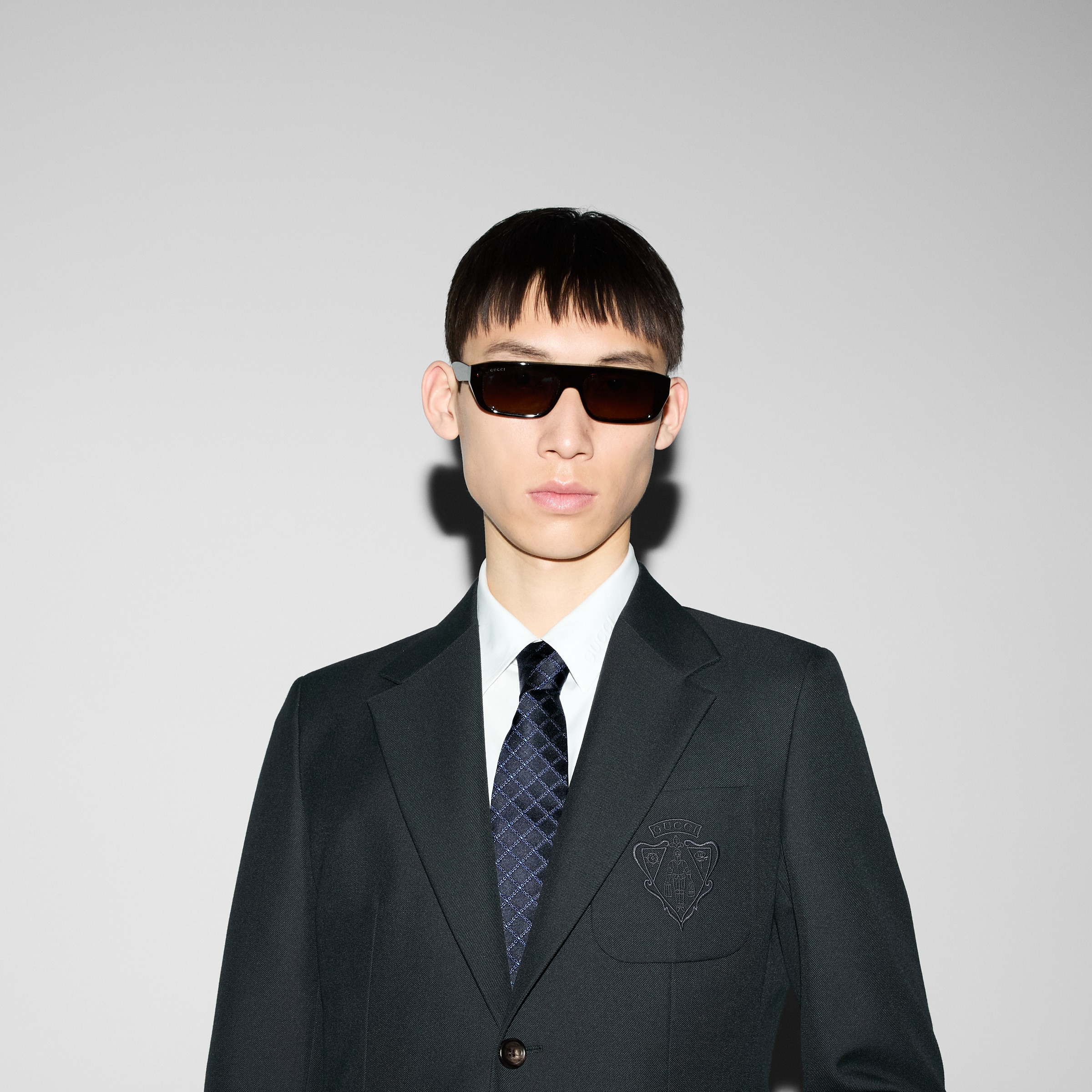 Gucci logo silk jacquard tie - 3