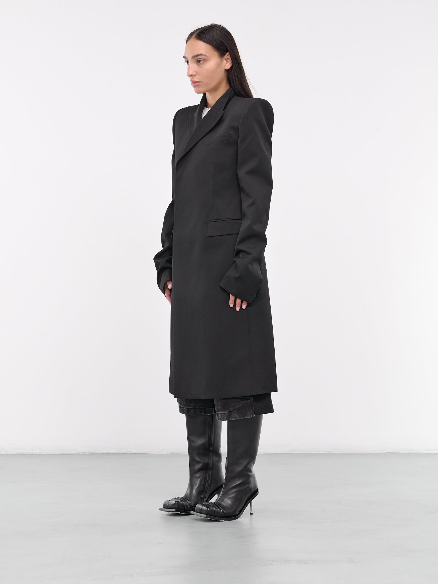 Double-Breasted Tailored Coat - 2