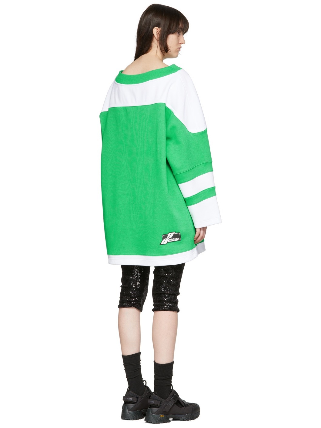 Green Cotton Mini Dress - 3