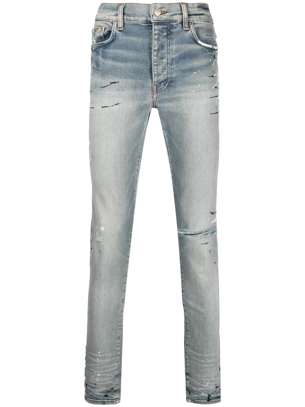 distressed skinny jeans - 1