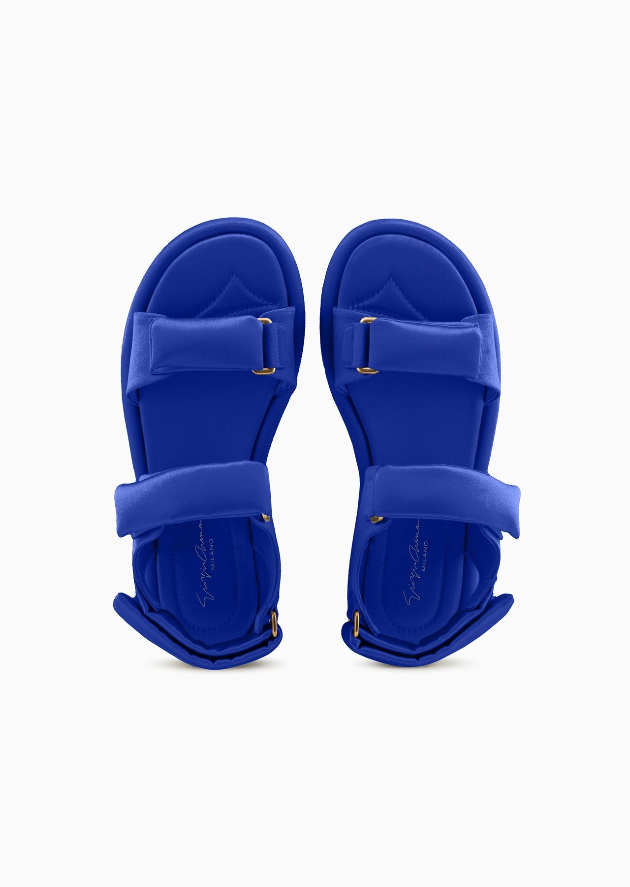 Padded satin flat sandals - 3