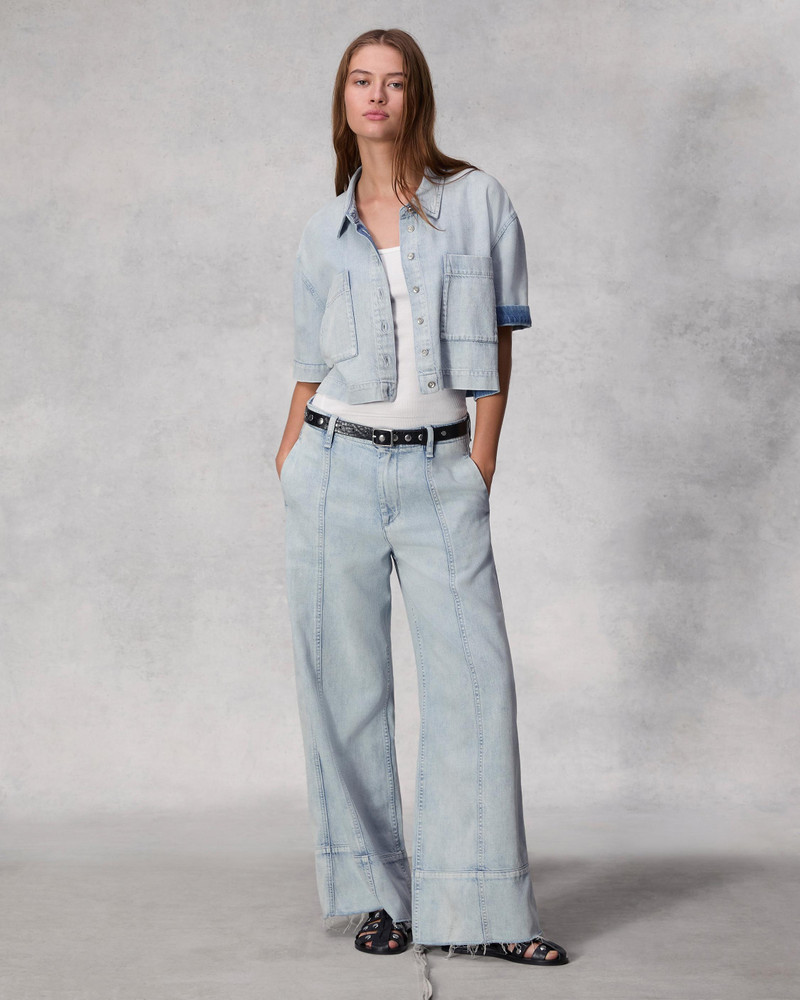 Featherweight Arianna Ankle Palazzo - Aliah High-Rise Featherweight Jean 2