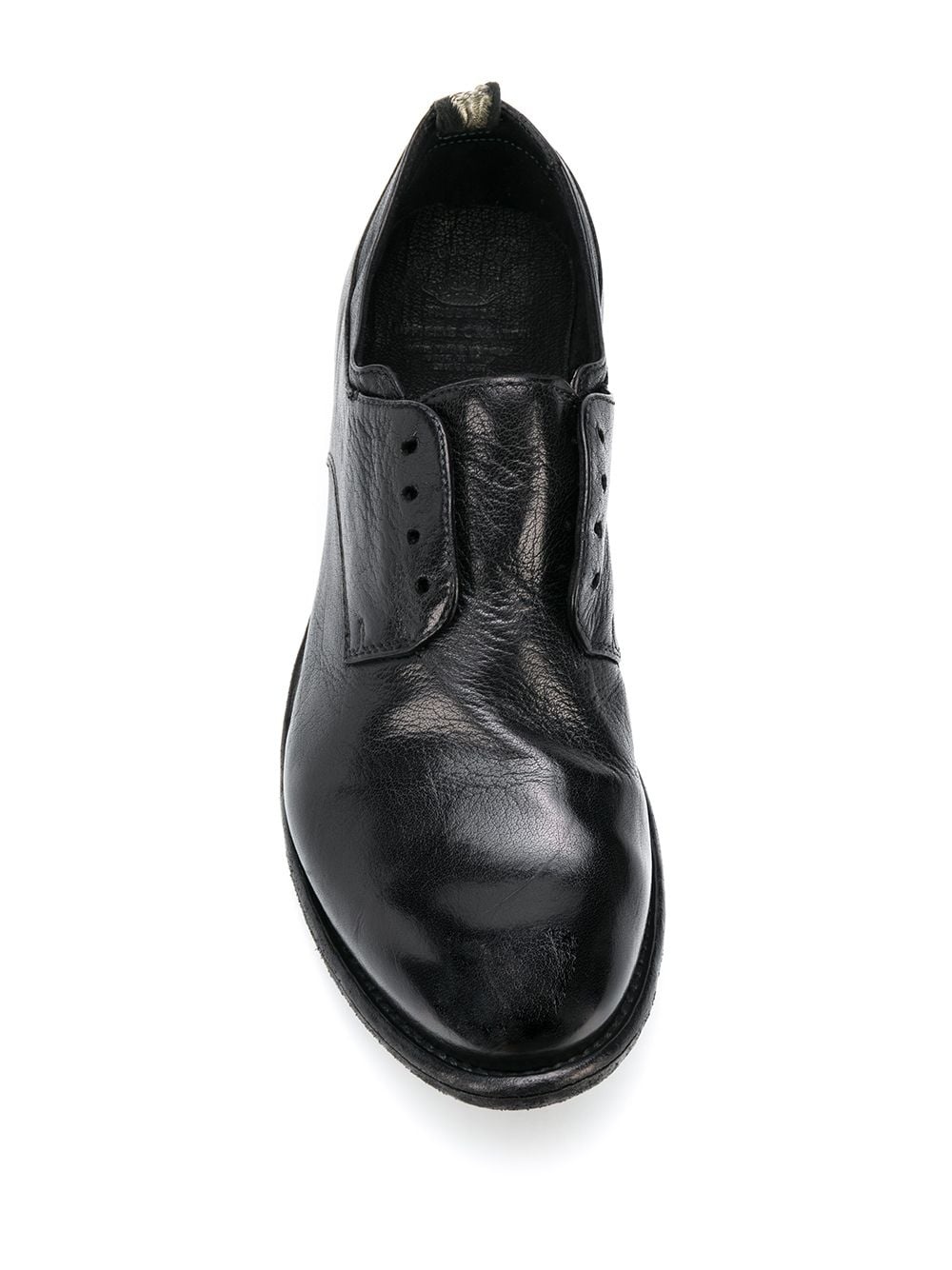 textured laceless Oxford shoes - 4