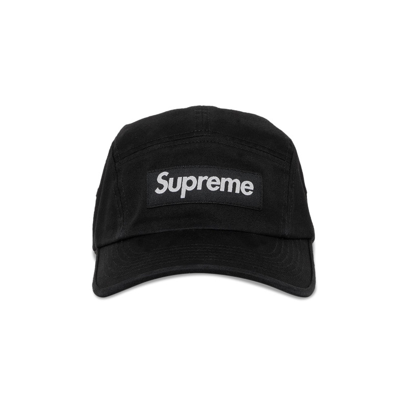 Supreme Washed Chino Twill Camp Cap 'Black' - 1