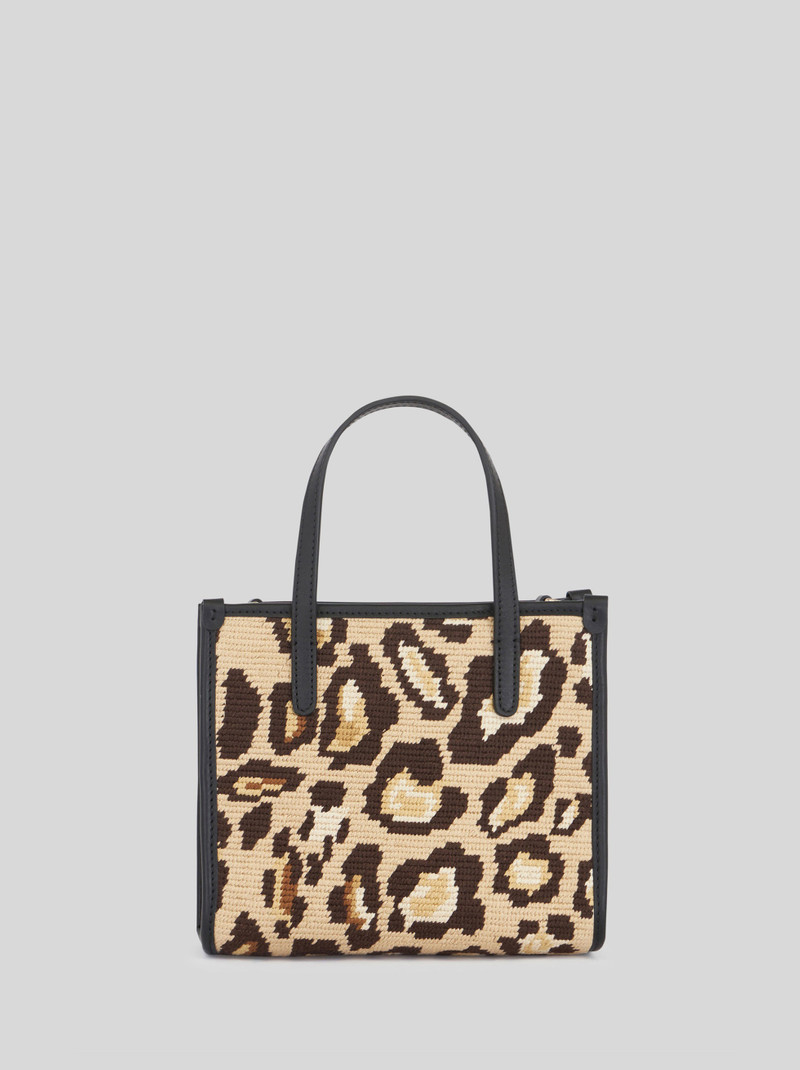 MINI SHOPPING BAG WITH ANIMALIER EMBROIDERY 3