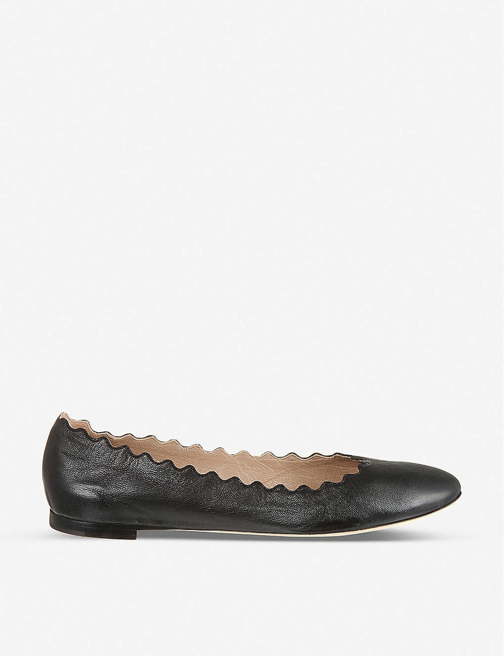Scallop leather ballet flats - 1