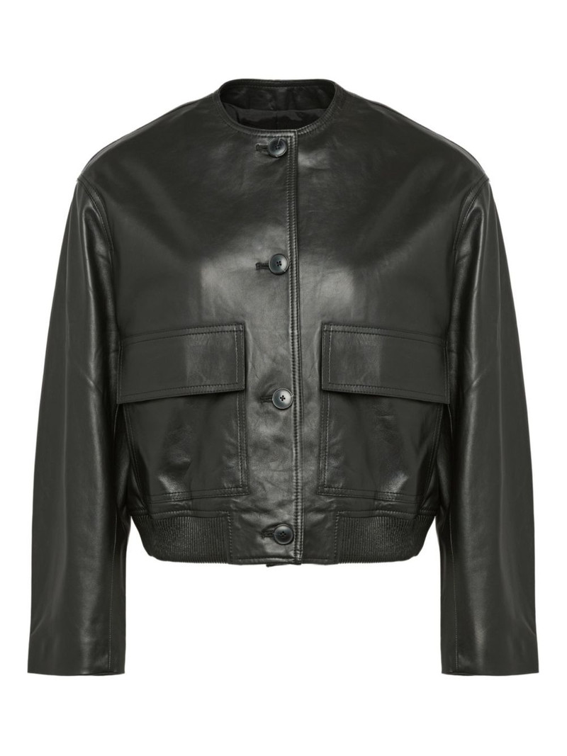 cropped leather jacket 1