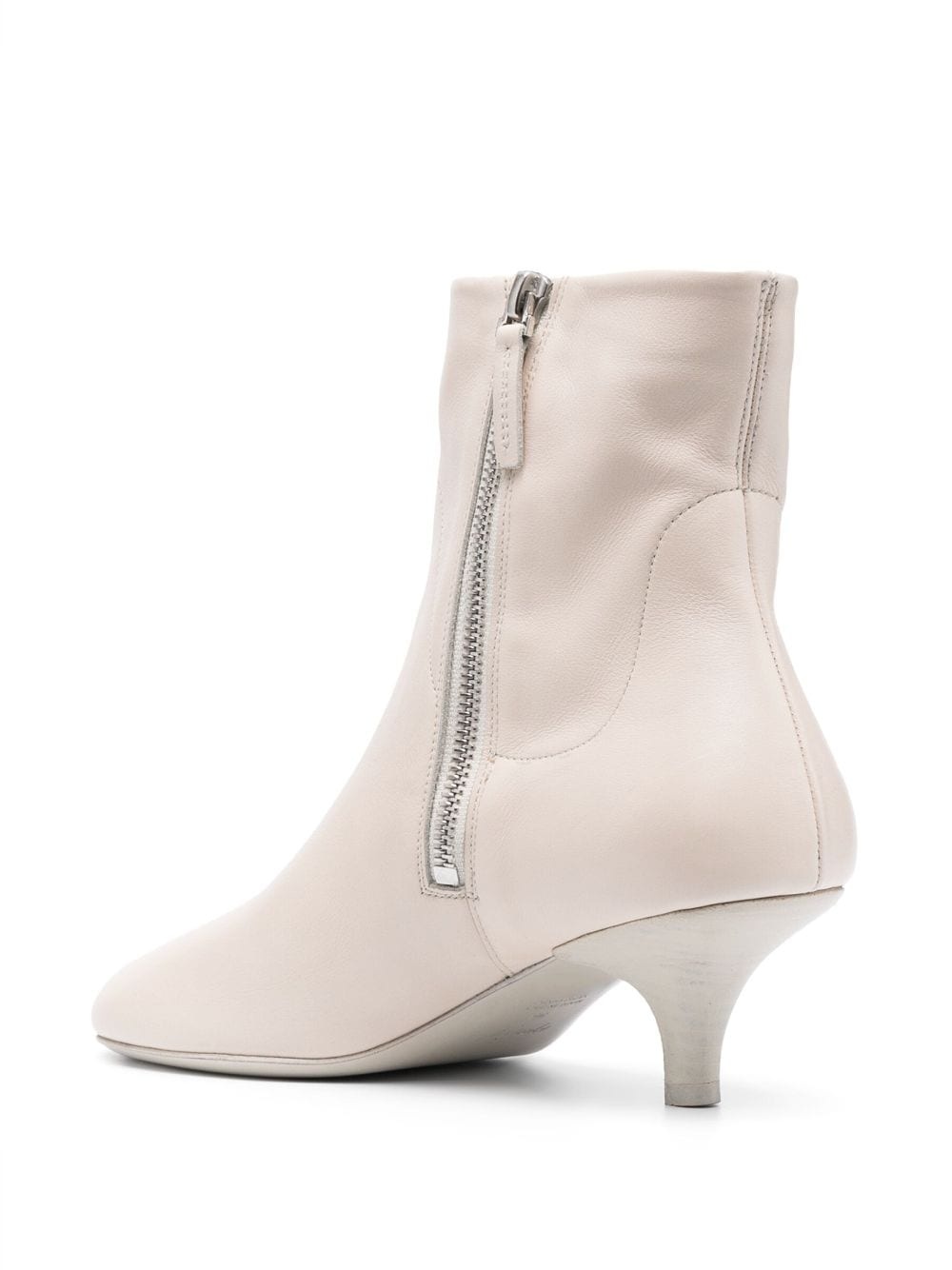 side-zip leather boots - 3