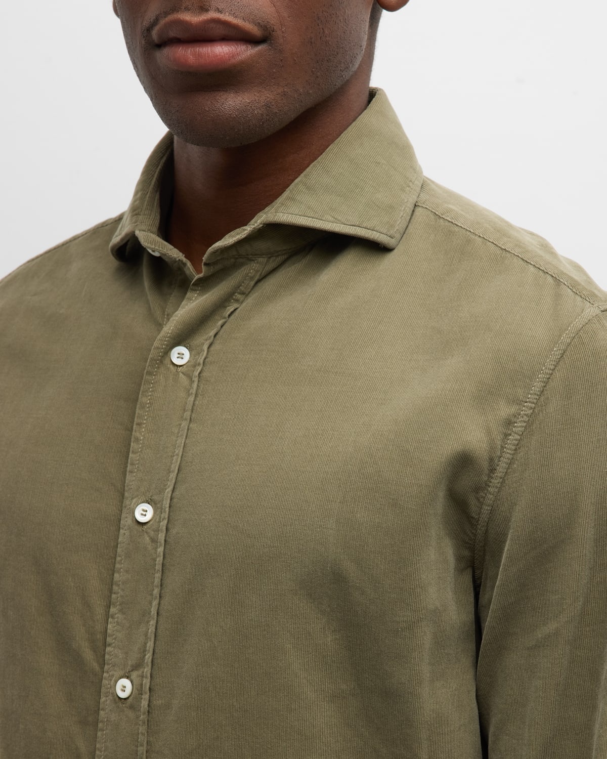 Men's Fine-Wale Corduroy Sport Shirt - 5