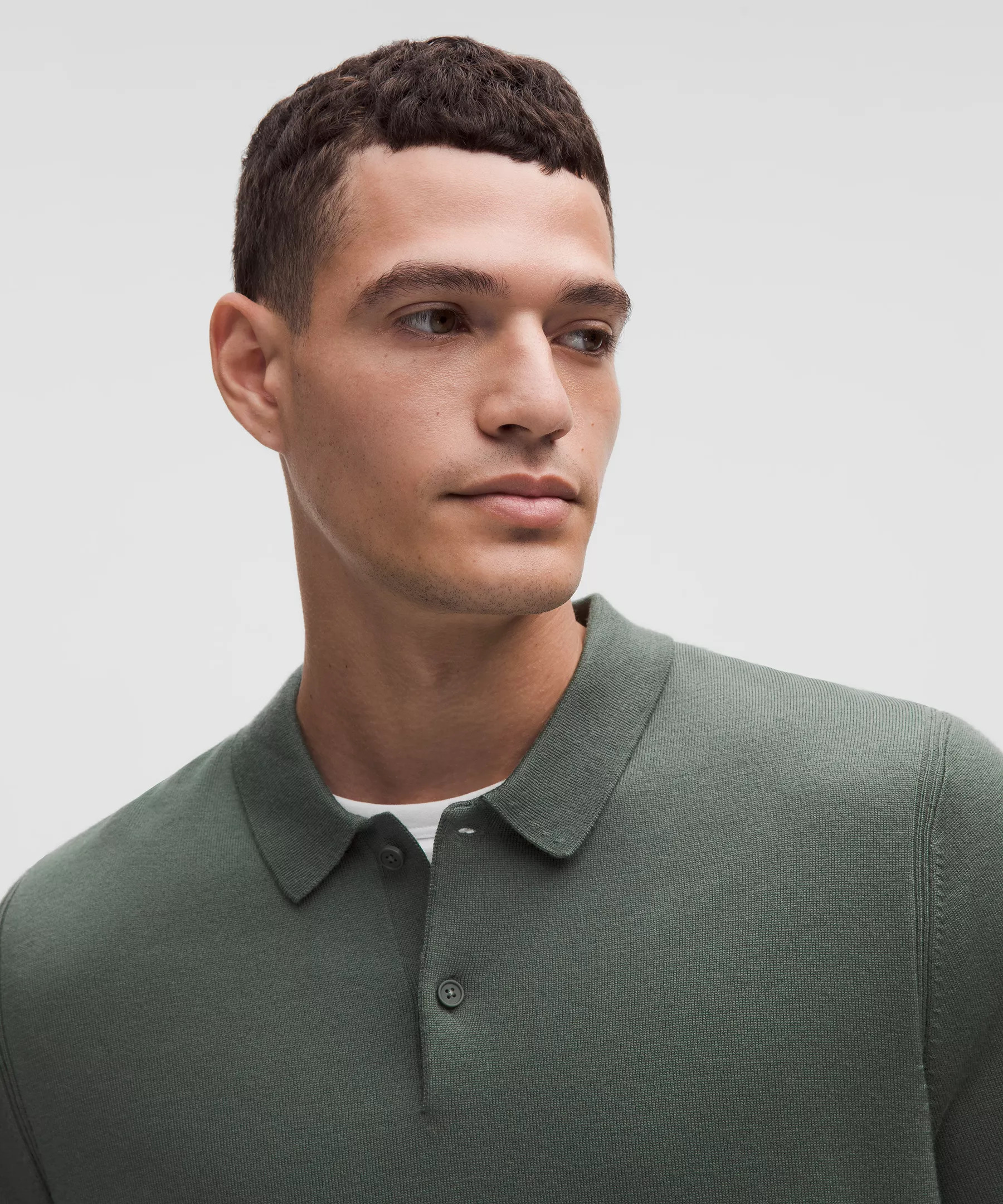 New Venture Long-Sleeve Knit Polo Shirt - 4