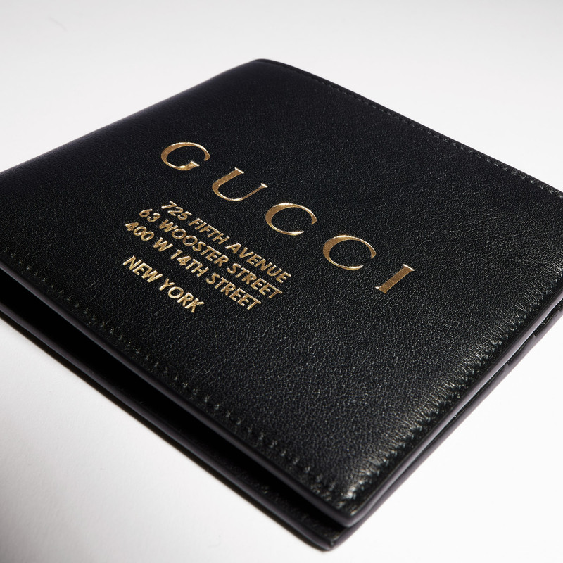 Bi-fold wallet with gold-foiled logo 4