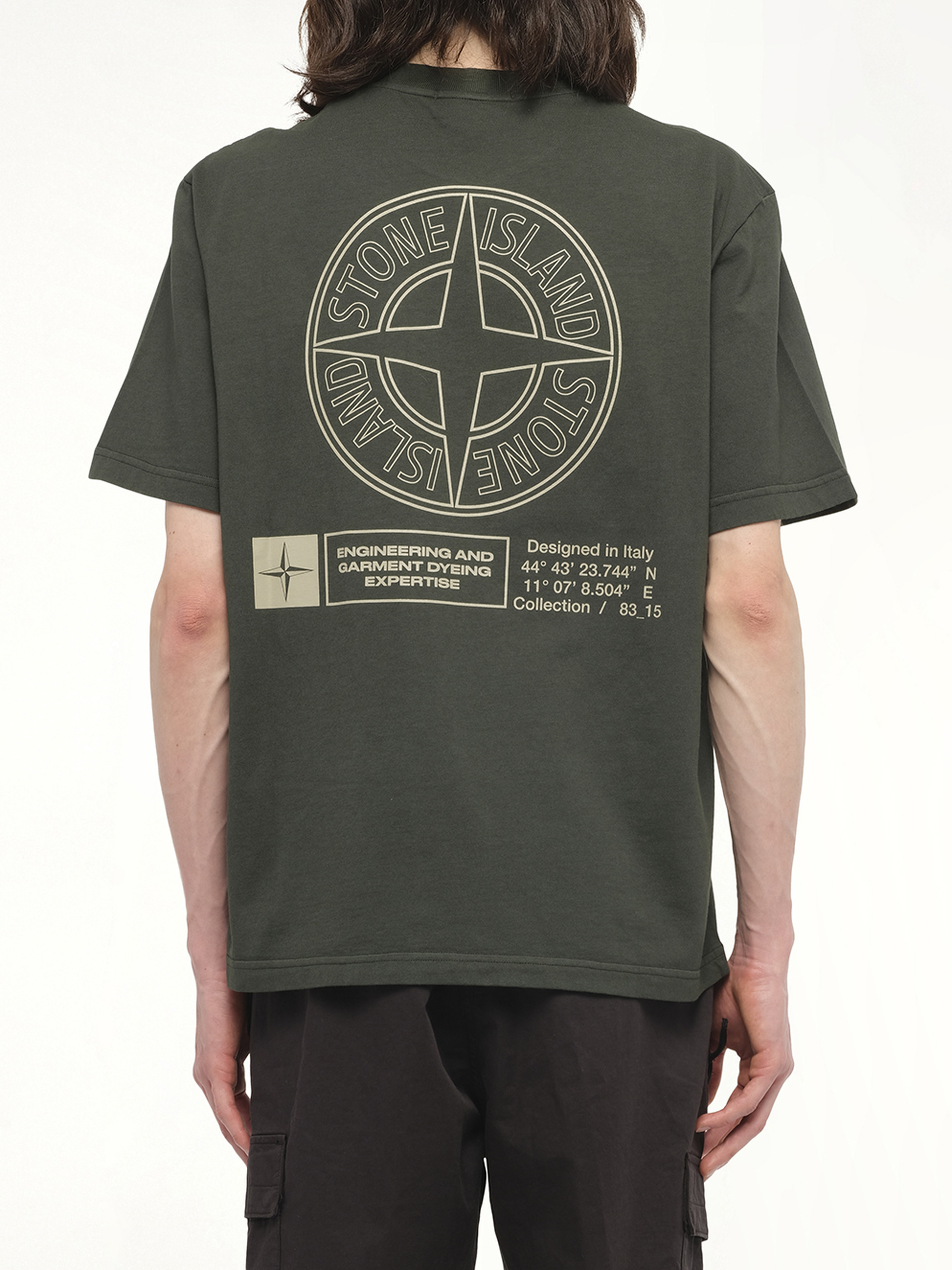 210003 Industrial Print S/S T-Shirt in Juniper - 6