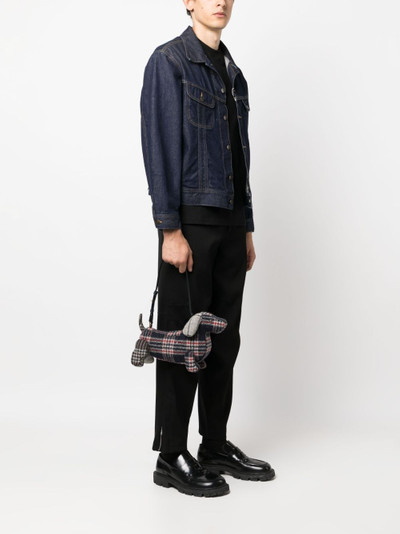 Thom Browne Hector plaid-check wool shoulder bag outlook