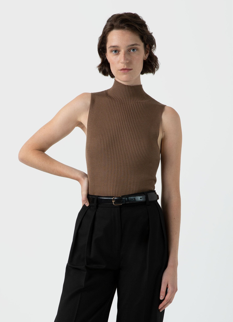 Sunspel Silk Rib Vest Jumper outlook