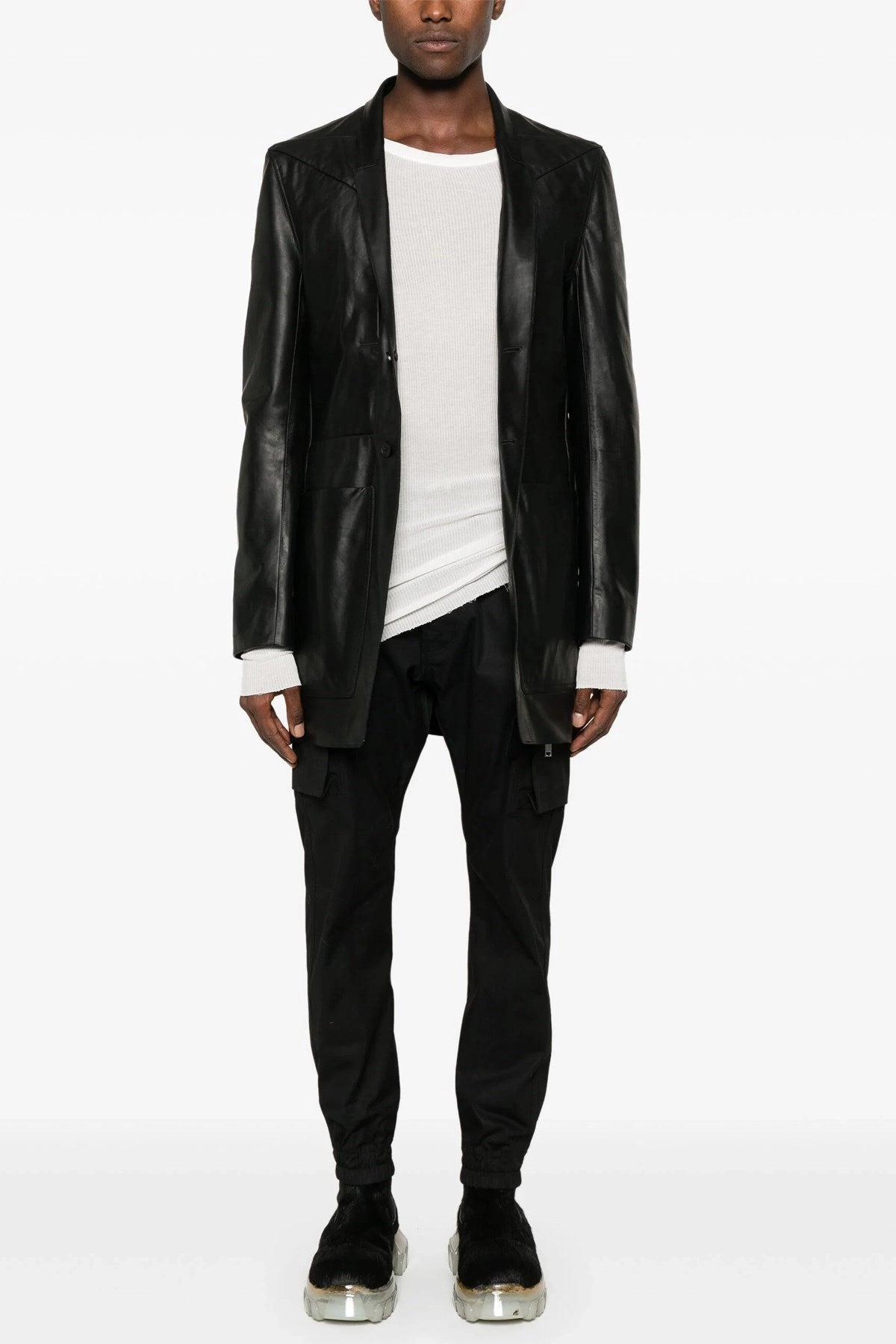 Rick Owens Men 'Rib Ls T' T-Shirt - 2