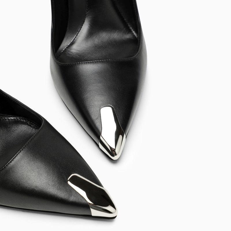 Alexander Mcqueen Black Décolleté With Metal Tip Women - 5