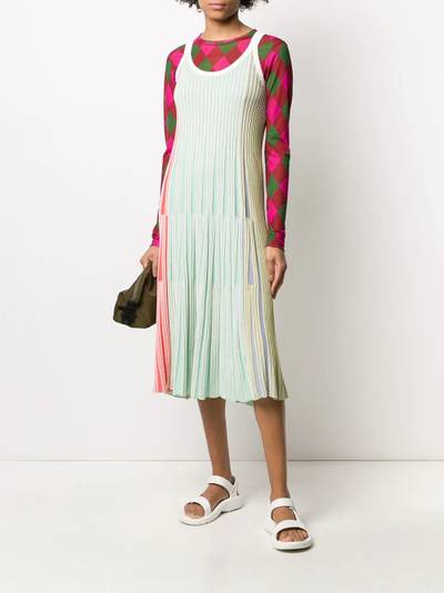 KENZO pleated scoop-neck midi dress outlook