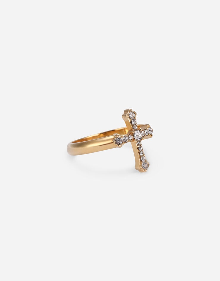 Ring with cross and crystals - 3