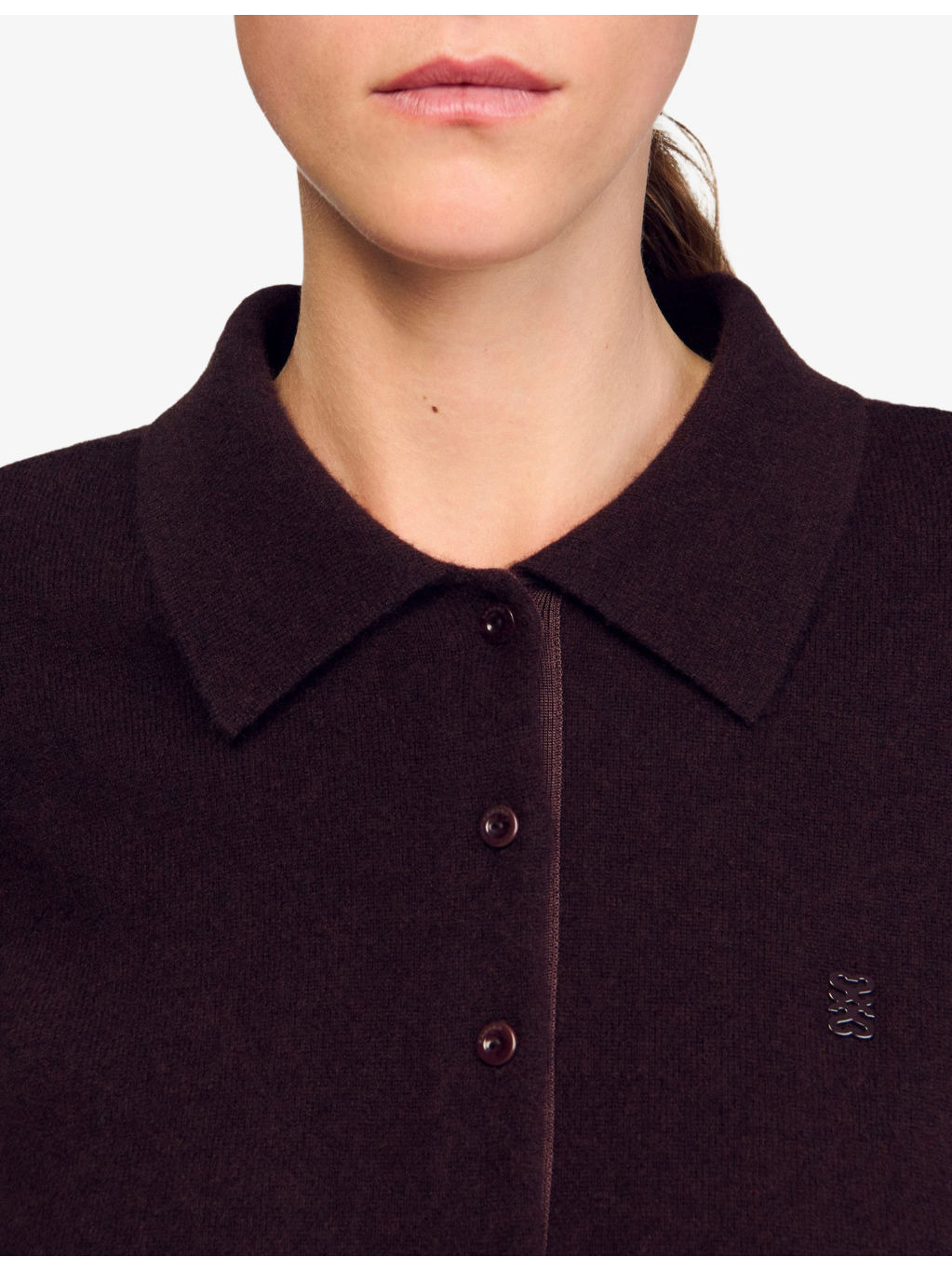 Branded Wool and Cashmere Cardigan - 5