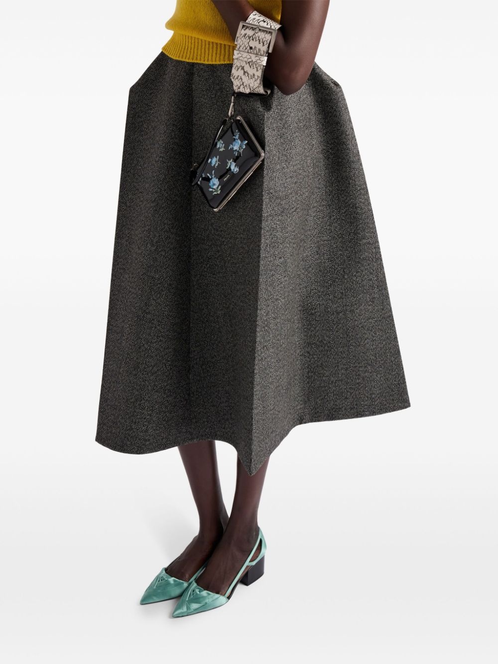 Mouliné midi skirt - 3