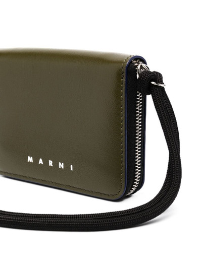 Marni logo-print lanyard wallet outlook