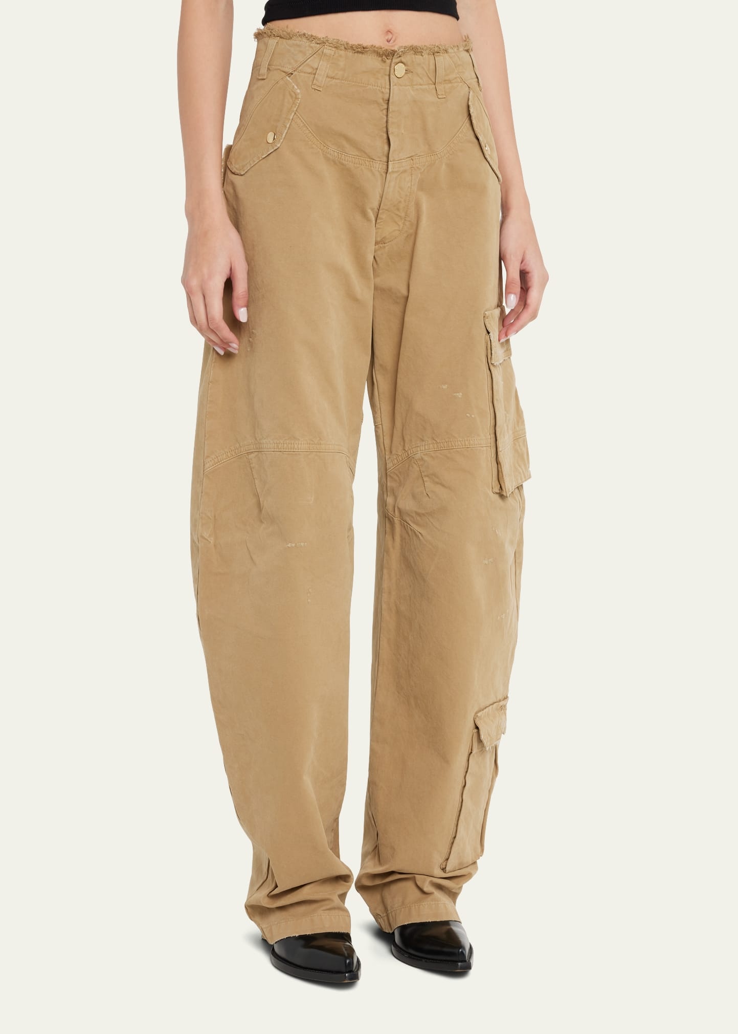 Rosalind Wide-Leg Baggy Cargo Jeans - 4