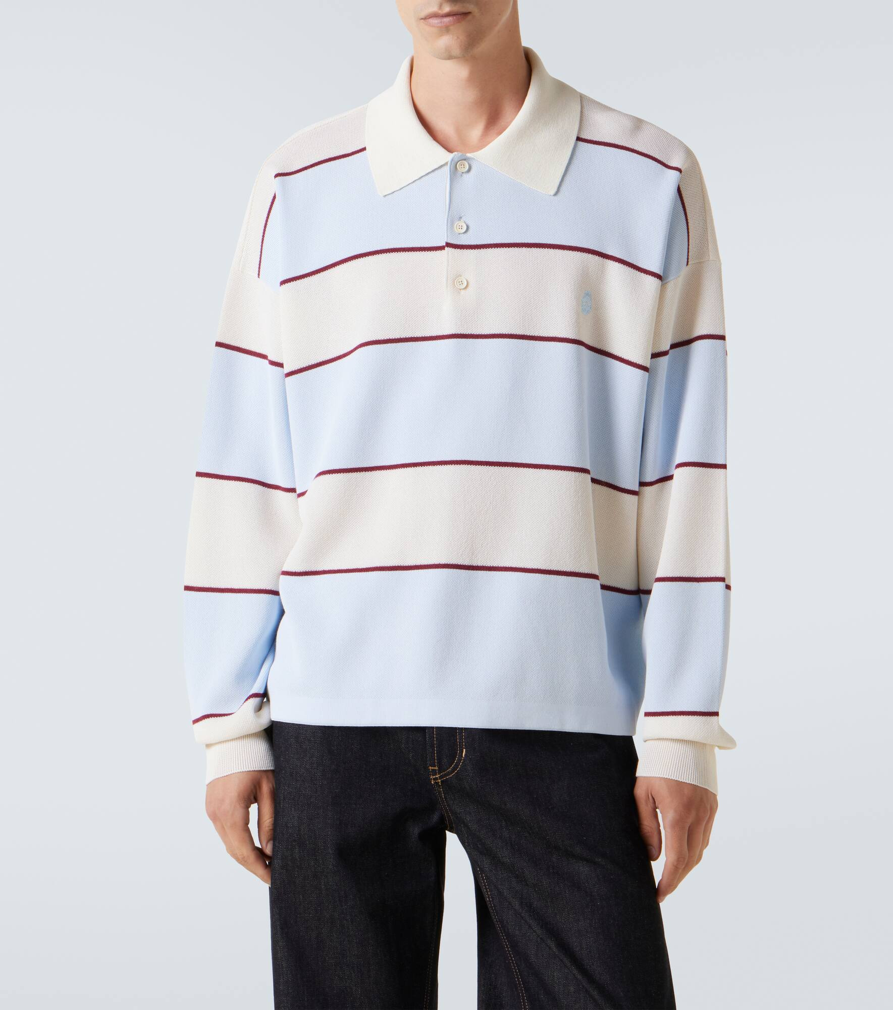 Skull striped polo shirt - 3