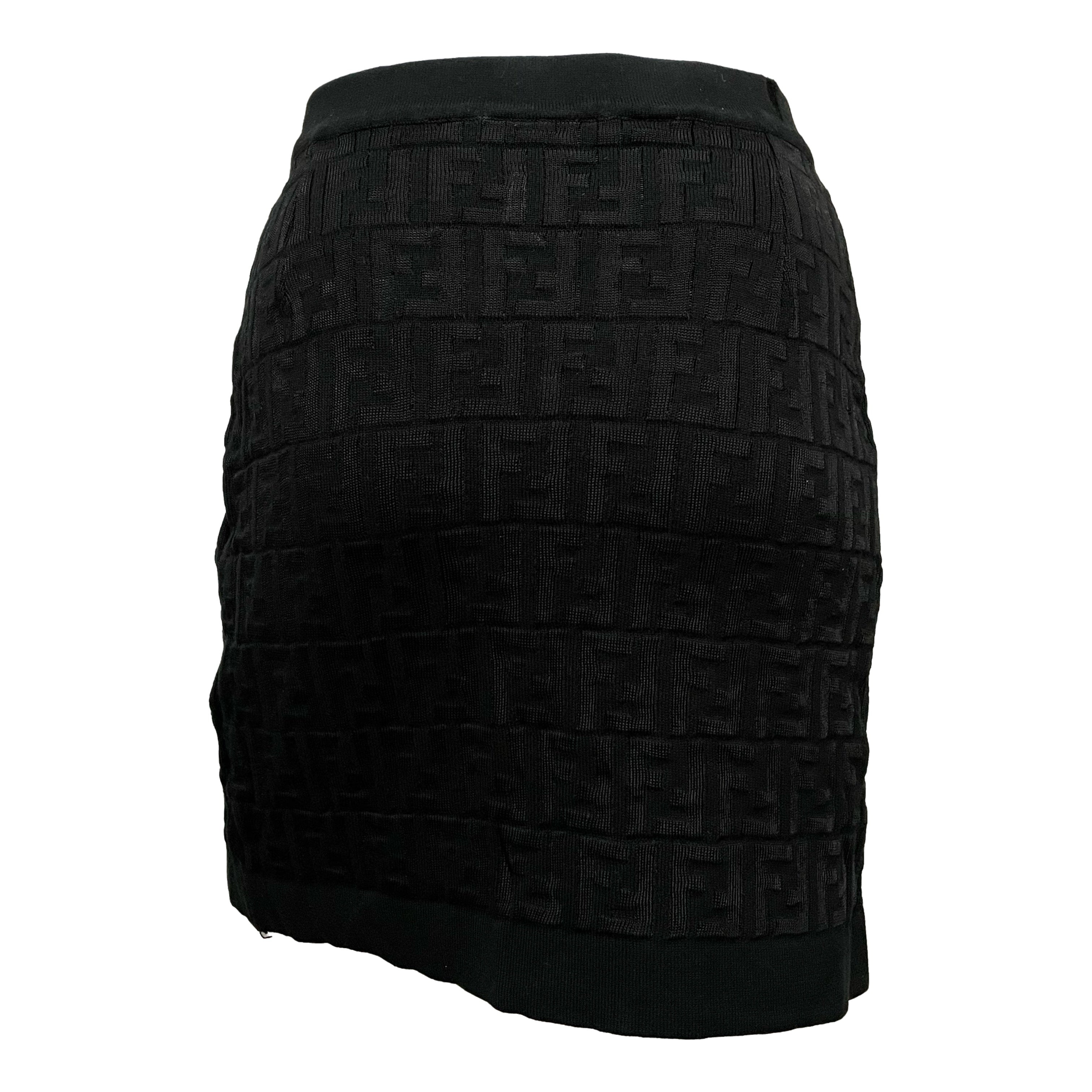 FENDI Zucca Wrap Style Mini Skirt - 2