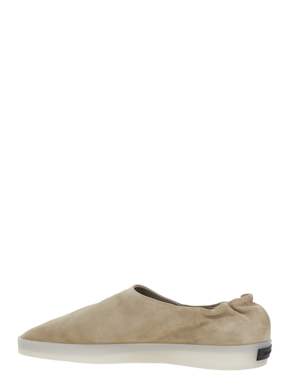 Fear Of God Men Beige Mules With Logo Patch On The Back And Elasticized Heel In Suede Man - 3