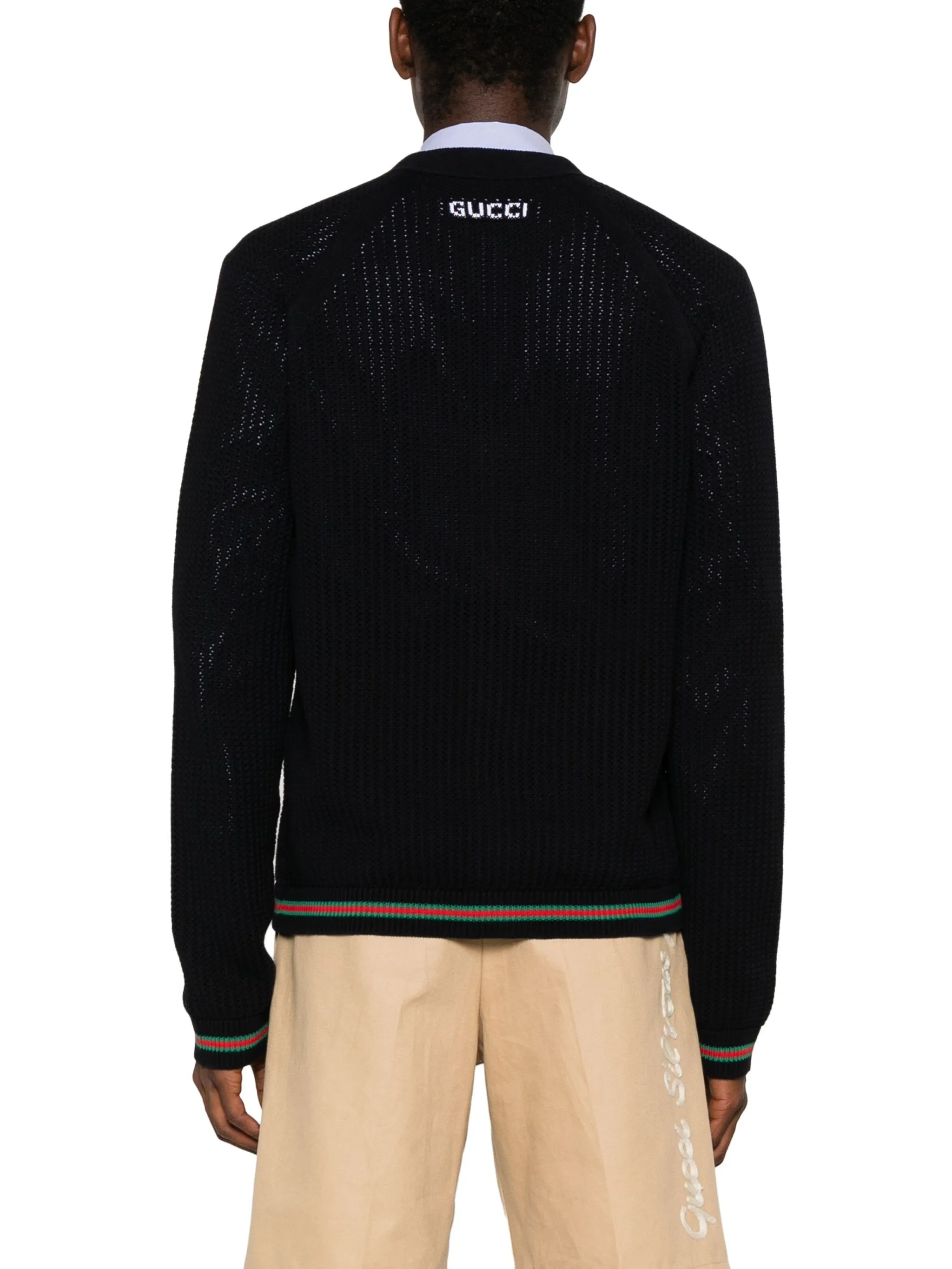 Gucci Web-stripe Trim Cardigan - 2