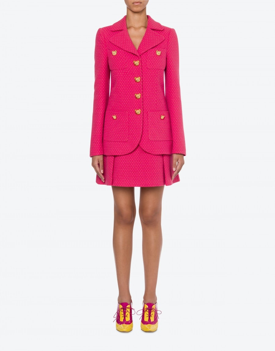 TEDDY BUTTONS POLKA DOTS JACQUARD JACKET - 2