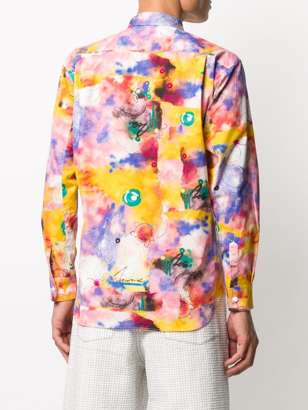 abstract graphic print shirt - 4