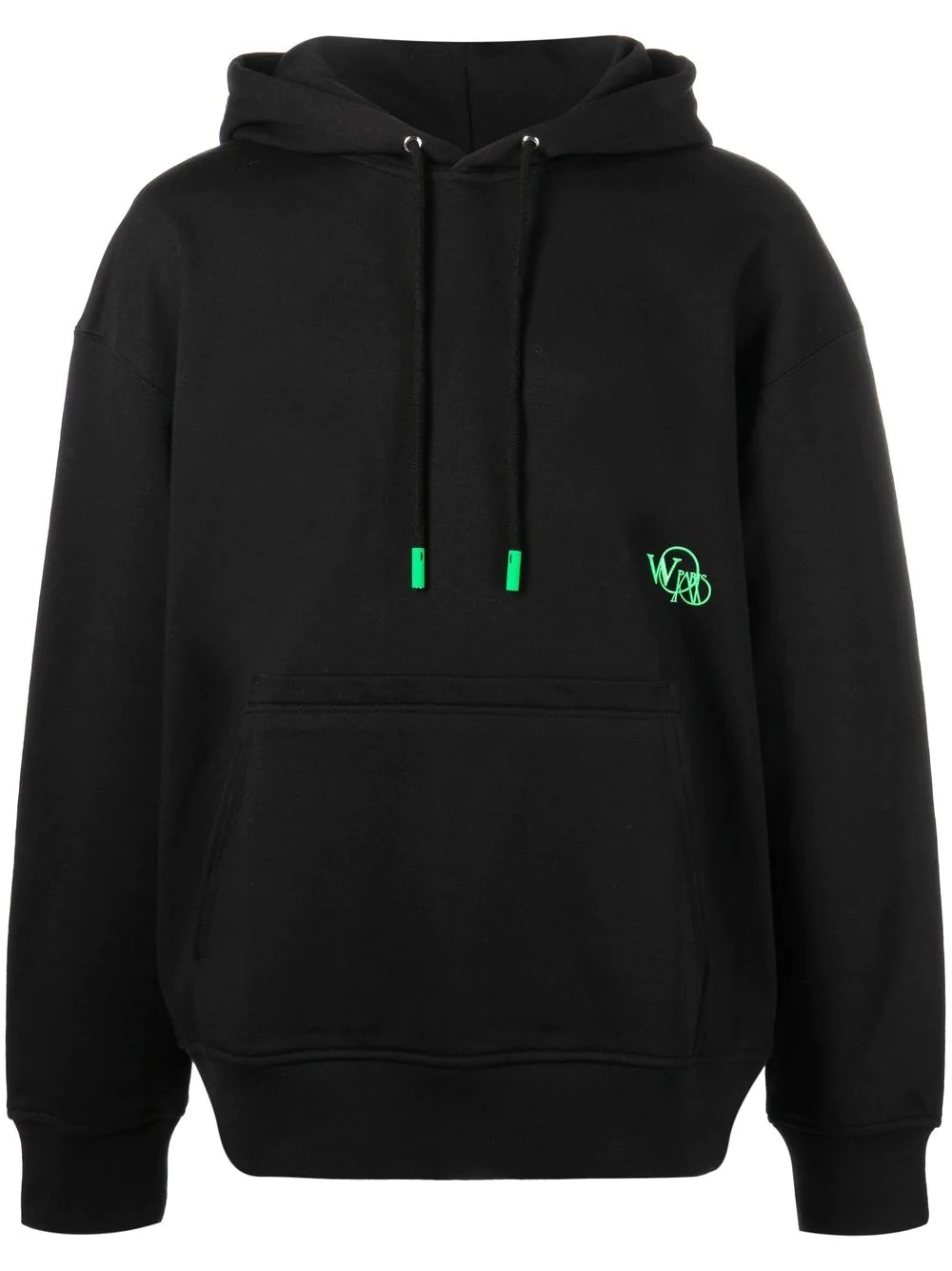 logo-print drawstring hoodie - 1