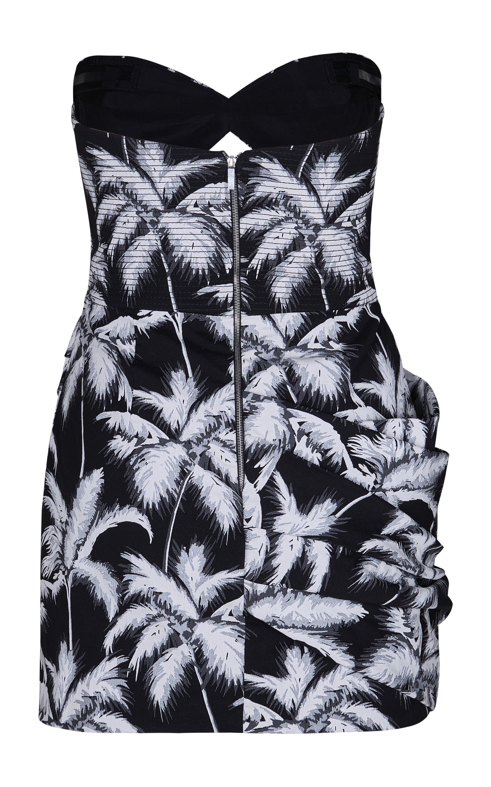 Sombra Tropical Ruched Cotton-Blend Mini Dress multi - 4