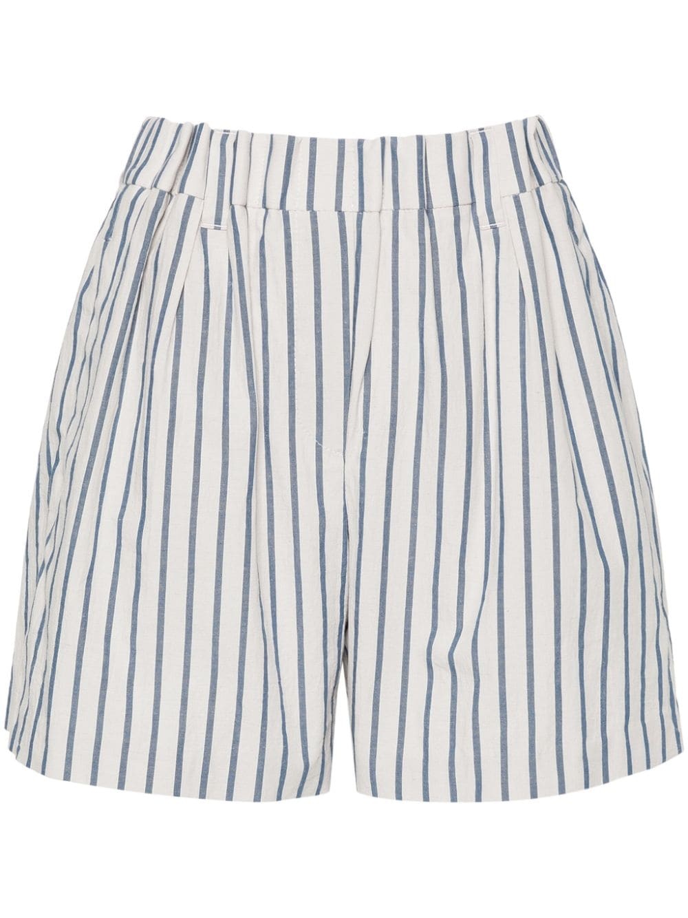 high-waist striped shorts - 1