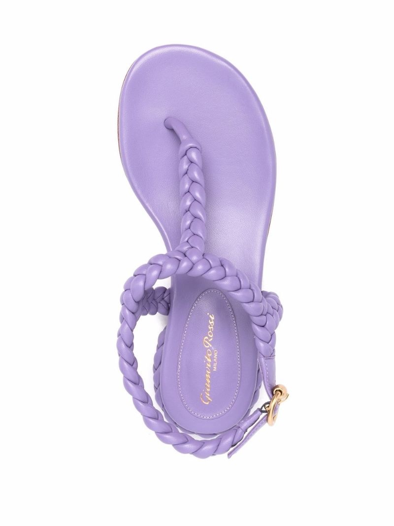 braided-band open-toe sandals - 4